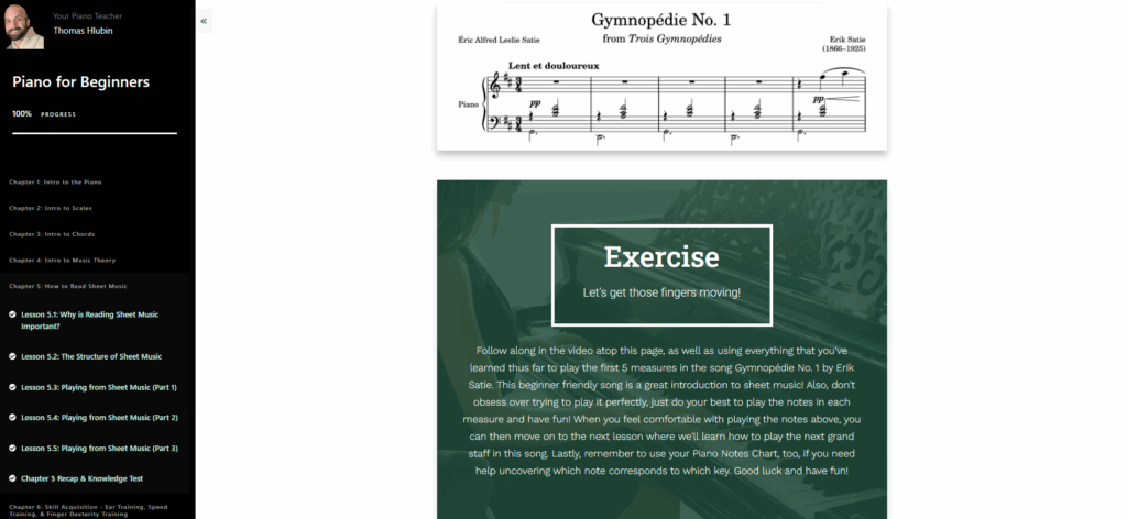 piano exerise in piano course, online piano lessons, online piano course, learn piano, how to play piano, piano lessons for adults, piano course, piano lesson