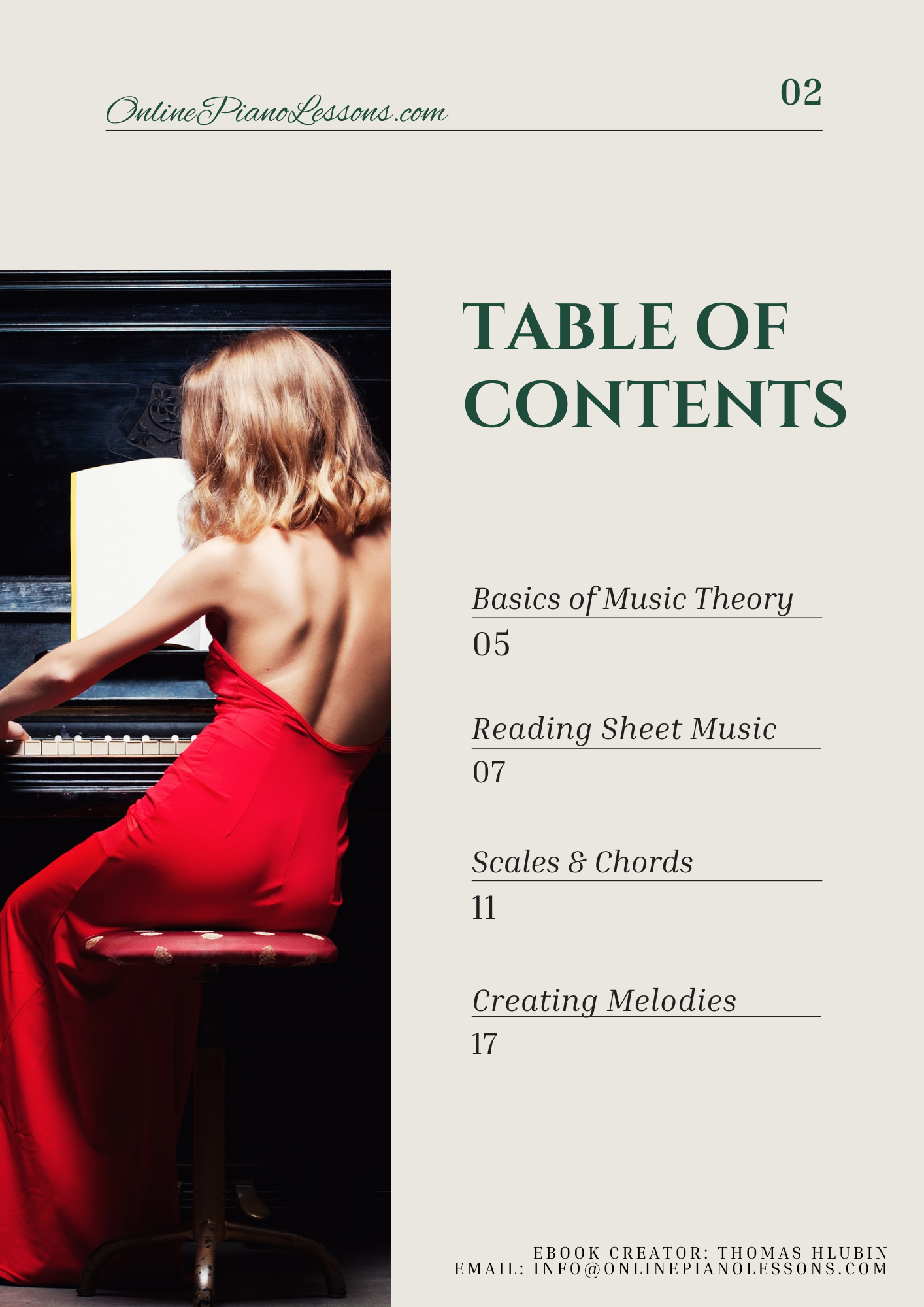 Intro to Playing Piano eBook, free download, pdf, learn piano, online piano lessons for adults